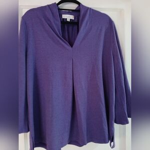 Suzanne Betro Purple Blouse with Elegant Design